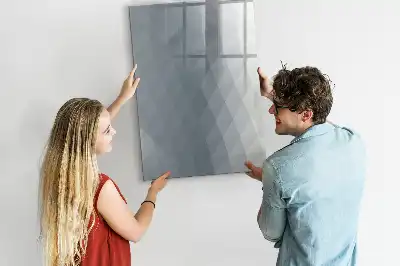 Magnettafel zum Beschreiben mit Motiv Graue Wellen-Abstraktion