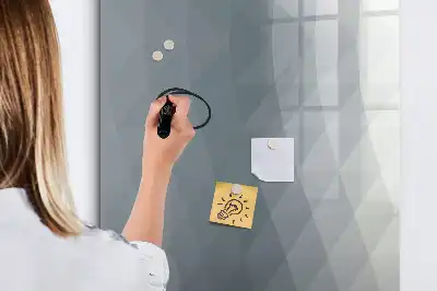 Magnettafel zum Beschreiben mit Motiv Graue Wellen-Abstraktion