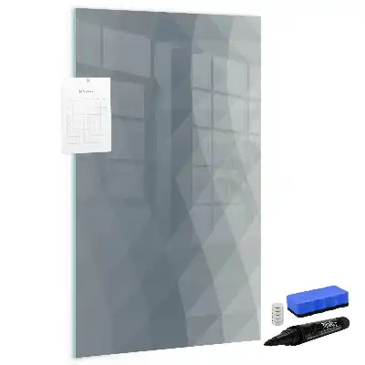 Magnettafel zum Beschreiben mit Motiv Graue Wellen-Abstraktion