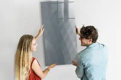 Magnettafel zum Beschreiben mit Motiv Graue Wellen-Abstraktion