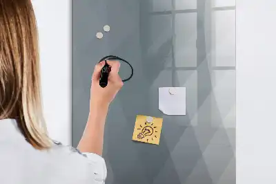 Magnettafel zum Beschreiben mit Motiv Graue Wellen-Abstraktion