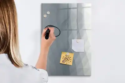 Magnettafel zum Beschreiben mit Motiv Graue Wellen-Abstraktion