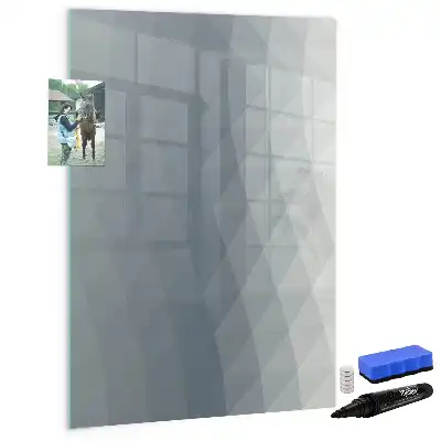 Magnettafel zum Beschreiben mit Motiv Graue Wellen-Abstraktion