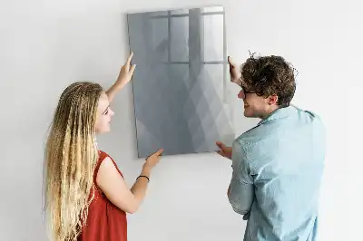 Magnettafel zum Beschreiben mit Motiv Graue Wellen-Abstraktion