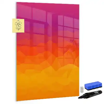 Beschreibbare Magnettafel mit Sonnenaufgang Farbverlauf