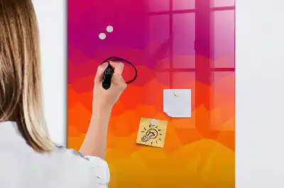 Beschreibbare Magnettafel mit Sonnenaufgang Farbverlauf