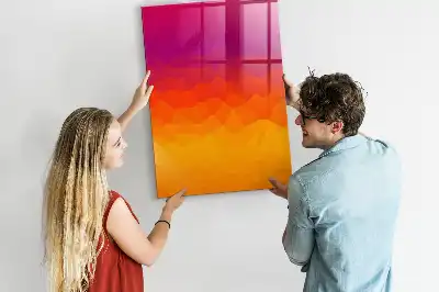 Beschreibbare Magnettafel mit Sonnenaufgang Farbverlauf
