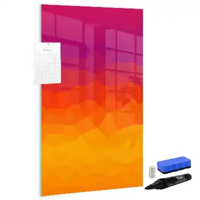 Beschreibbare Magnettafel mit Sonnenaufgang Farbverlauf