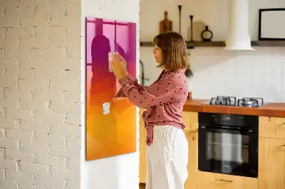 Beschreibbare Magnettafel mit Sonnenaufgang Farbverlauf