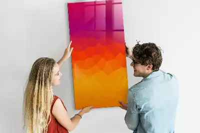 Beschreibbare Magnettafel mit Sonnenaufgang Farbverlauf