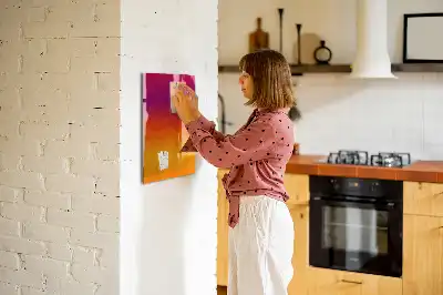 Beschreibbare Magnettafel mit Sonnenaufgang Farbverlauf