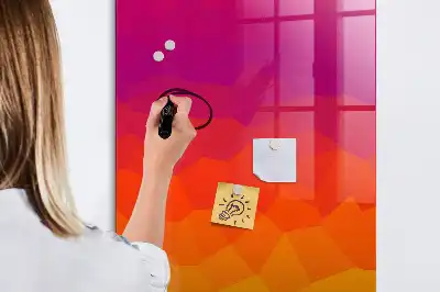 Beschreibbare Magnettafel mit Sonnenaufgang Farbverlauf