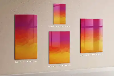 Beschreibbare Magnettafel mit Sonnenaufgang Farbverlauf