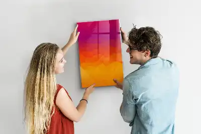 Beschreibbare Magnettafel mit Sonnenaufgang Farbverlauf