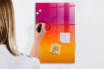 Beschreibbare Magnettafel mit Sonnenaufgang Farbverlauf