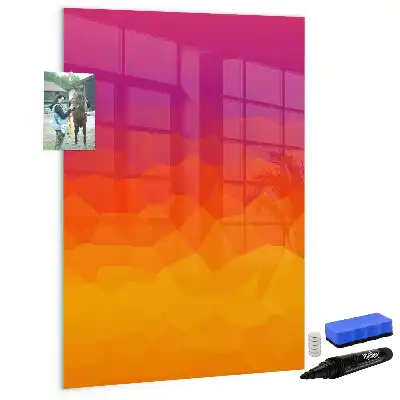 Beschreibbare Magnettafel mit Sonnenaufgang Farbverlauf