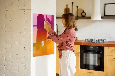 Beschreibbare Magnettafel mit Sonnenaufgang Farbverlauf