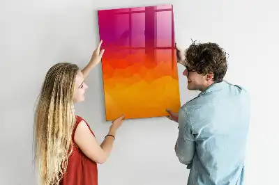 Beschreibbare Magnettafel mit Sonnenaufgang Farbverlauf