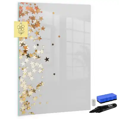 Beschreibbare Magnettafel mit Sternenmotiv