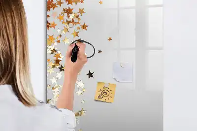 Beschreibbare Magnettafel mit Sternenmotiv