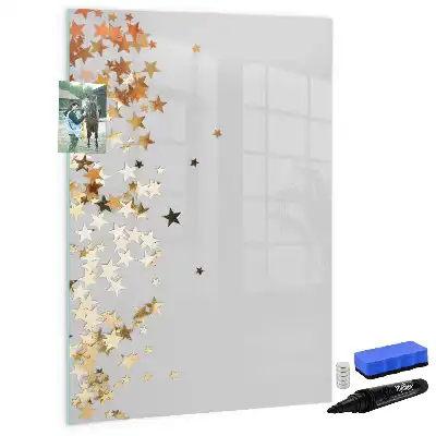 Beschreibbare Magnettafel mit Sternenmotiv