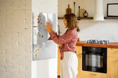 Beschreibbare Magnettafel mit Sternenmotiv