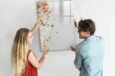 Beschreibbare Magnettafel mit Sternenmotiv
