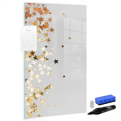 Beschreibbare Magnettafel mit Sternenmotiv