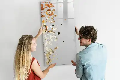 Beschreibbare Magnettafel mit Sternenmotiv