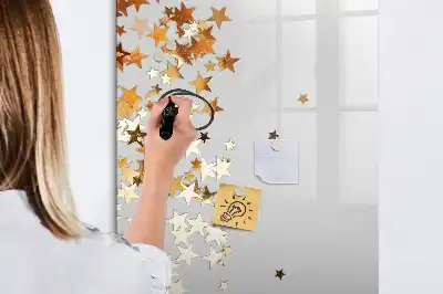 Beschreibbare Magnettafel mit Sternenmotiv