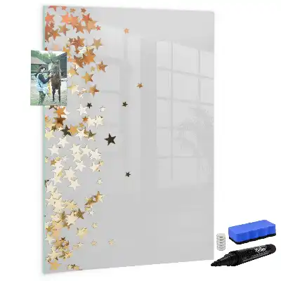 Beschreibbare Magnettafel mit Sternenmotiv