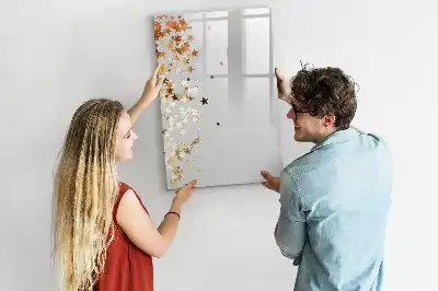 Beschreibbare Magnettafel mit Sternenmotiv