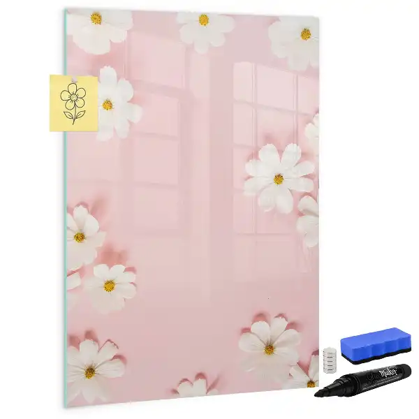Magnettafel zum Beschreiben Motiv Blumen