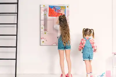 Magnettafel zum Beschreiben Motiv Blumen