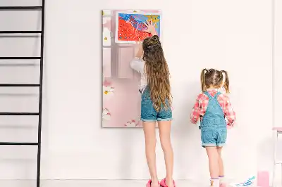 Magnettafel zum Beschreiben Motiv Blumen