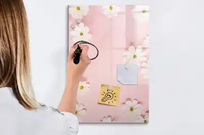 Magnettafel zum Beschreiben Motiv Blumen
