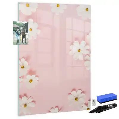 Magnettafel zum Beschreiben Motiv Blumen