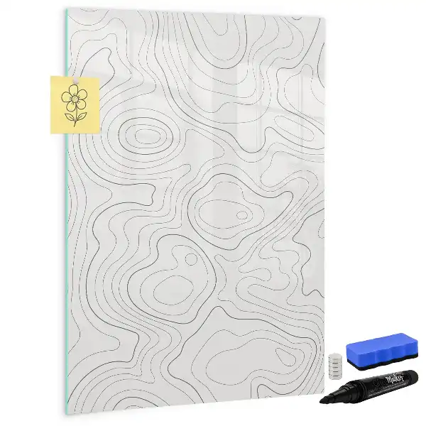 Magnettafel beschreibbar mit Motiv abstrakte Linien