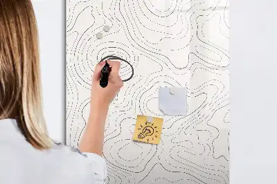 Magnettafel beschreibbar mit Motiv abstrakte Linien
