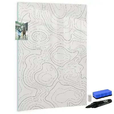 Magnettafel beschreibbar mit Motiv abstrakte Linien