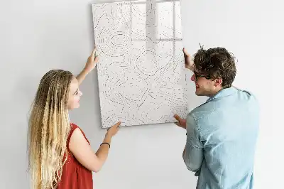 Magnettafel beschreibbar mit Motiv abstrakte Linien