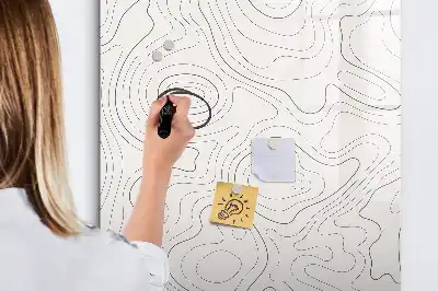Magnettafel beschreibbar mit Motiv abstrakte Linien
