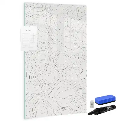 Magnettafel beschreibbar mit Motiv abstrakte Linien
