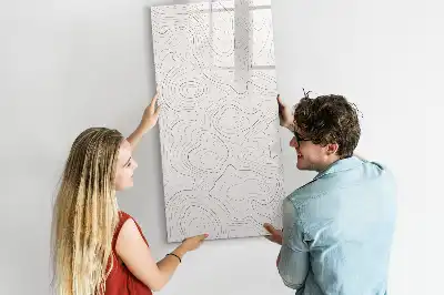 Magnettafel beschreibbar mit Motiv abstrakte Linien