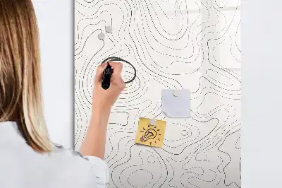 Magnettafel beschreibbar mit Motiv abstrakte Linien
