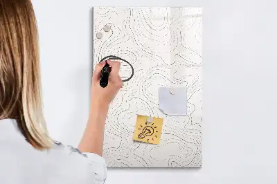 Magnettafel beschreibbar mit Motiv abstrakte Linien