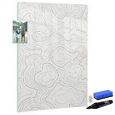 Magnettafel beschreibbar mit Motiv abstrakte Linien