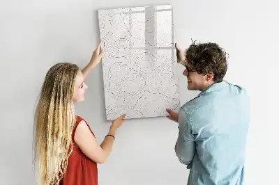 Magnettafel beschreibbar mit Motiv abstrakte Linien