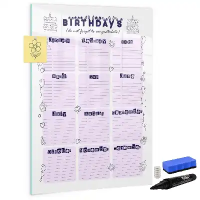 Beschreibbare Magnettafel mit Motiv Geburtsort