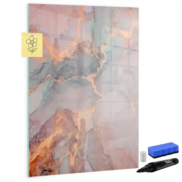 Beschreibbare Magnettafel in Marmoroptik